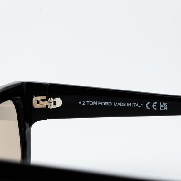 Tom Ford EZRA Women Sunglasses Black Brown Photochromic Rectangle FT1075 01E main image 6